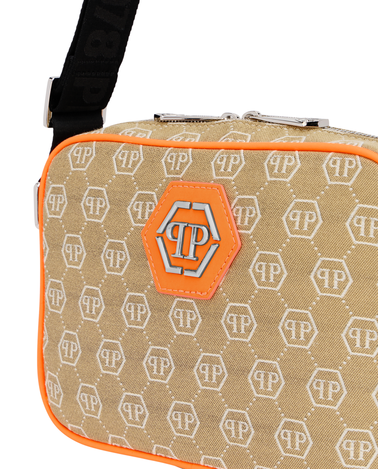 Beżowa saszetka z monogramem na pasek - Image #3