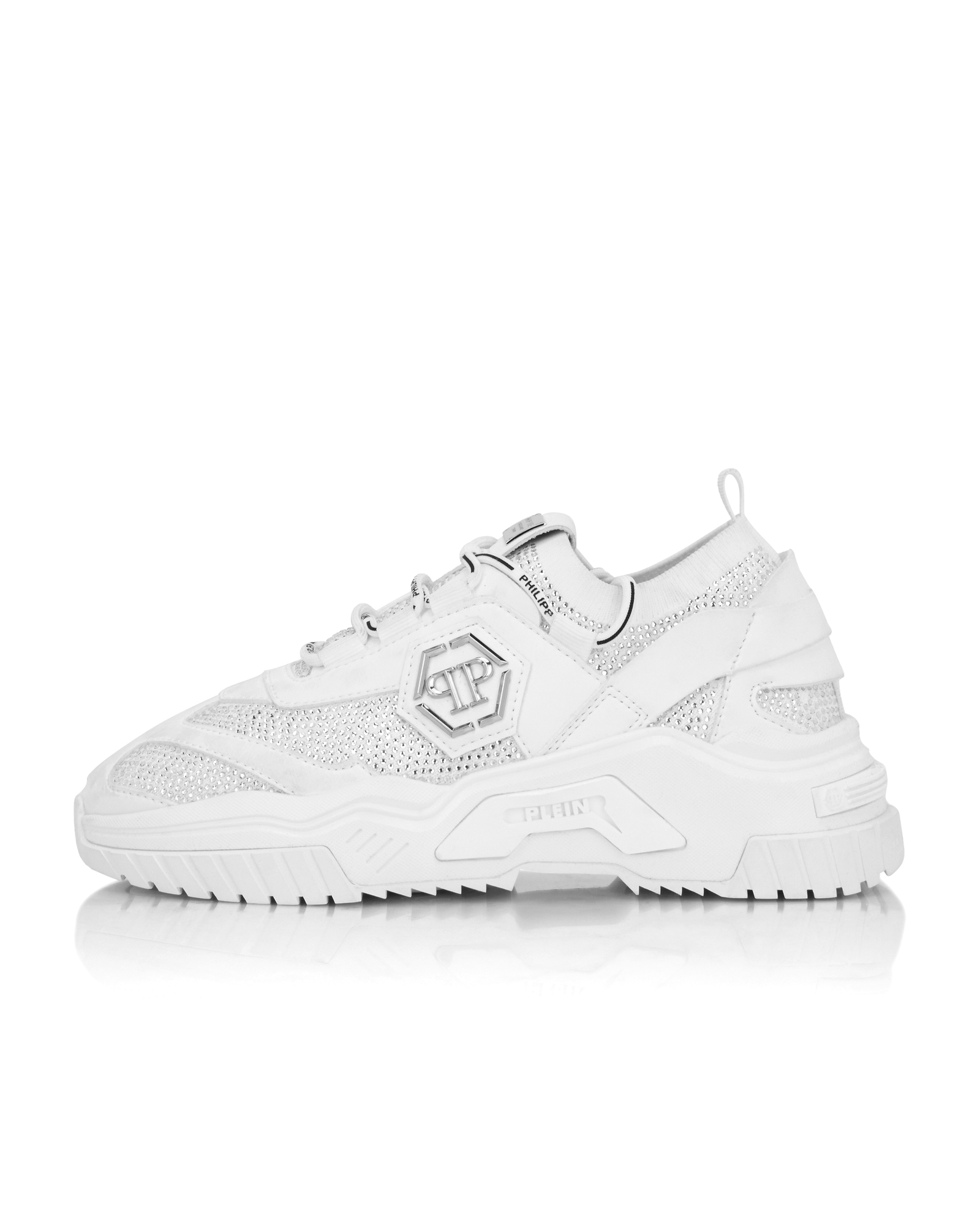 Białe sneakersy z kryształkami Predator Strass - Image #2