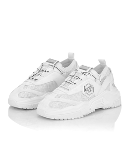 Białe sneakersy z kryształkami Predator Strass - Image #4