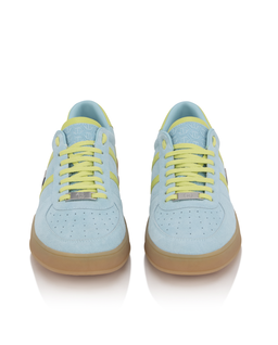 Błękitne sneakersy ze skóry zamszowej - Image #6