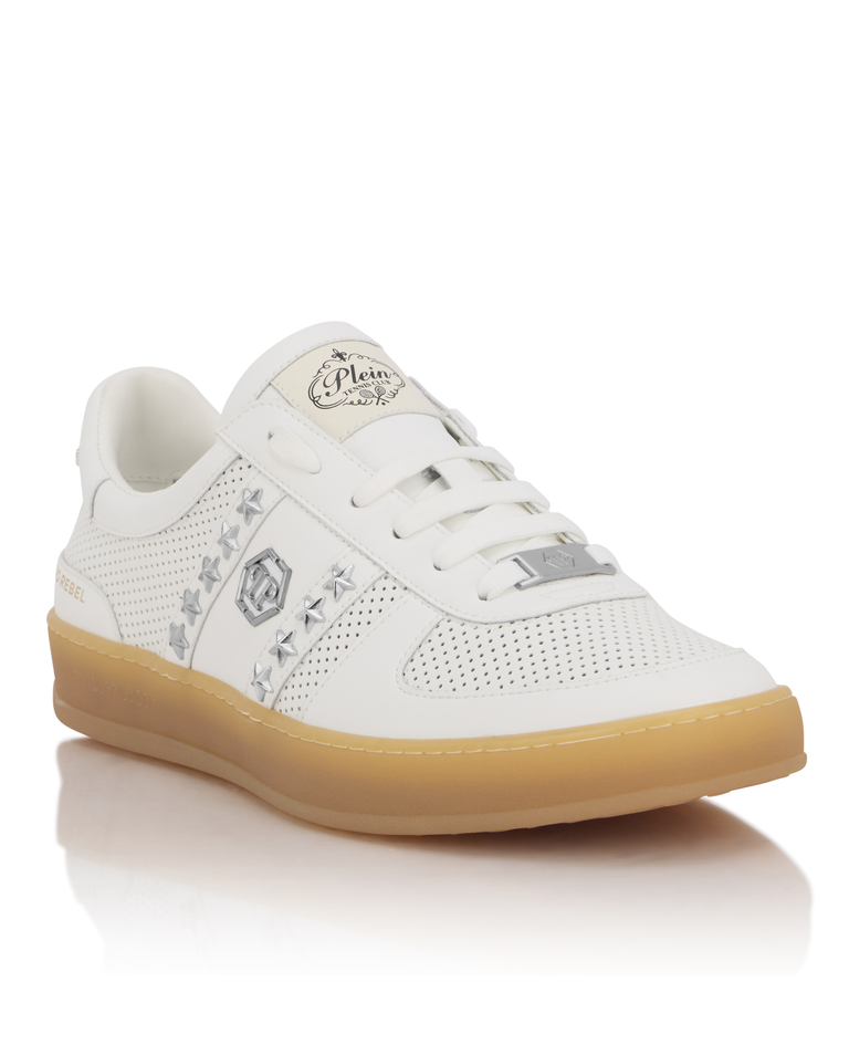 Skórzane białe sneakersy Retro Label