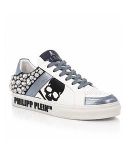 Białe sneakersy z kryształami Skull Stones - Image #1