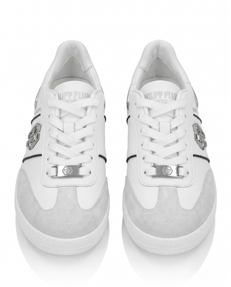 Białe sneakersy Retro Hustle Bicolor - Image #4
