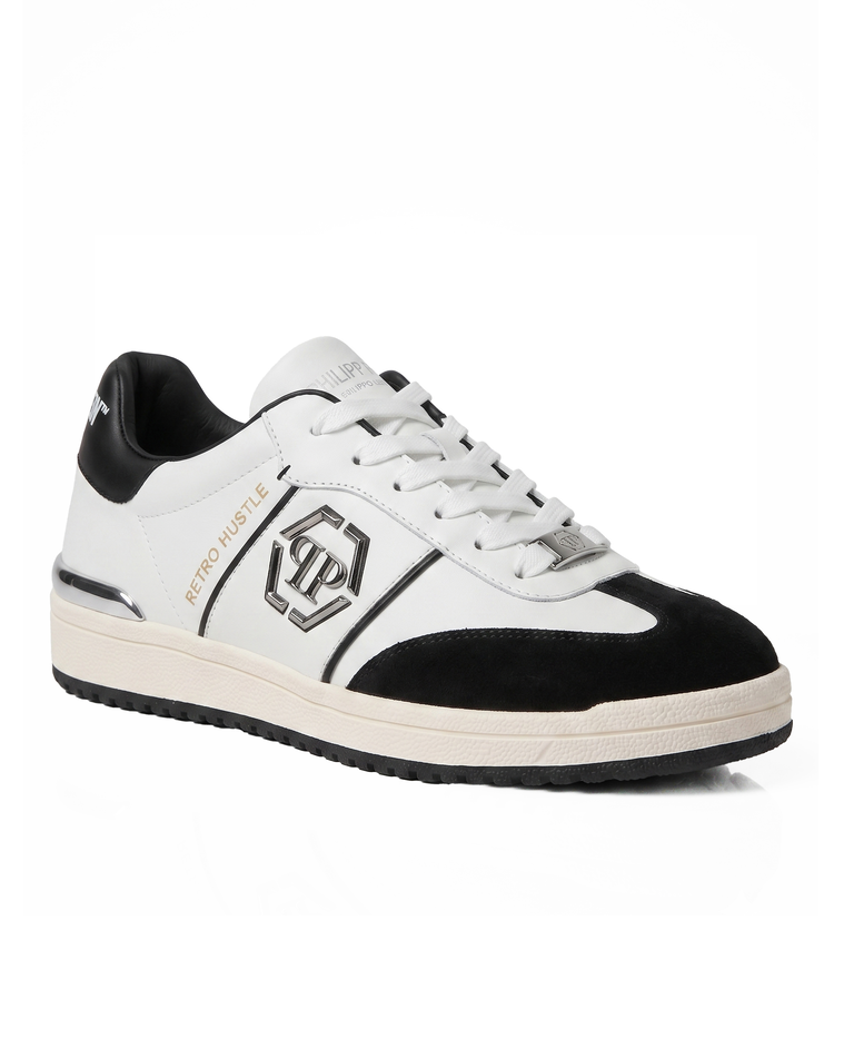Biało-czarne sneakersy Retro Hustle Bicolor