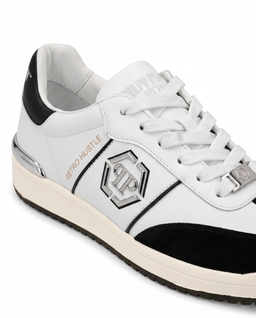 Biało-czarne sneakersy Retro Hustle Bicolor - Image #4