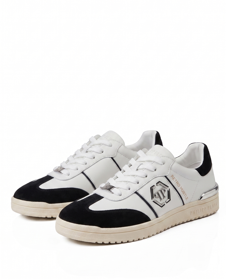 Biało-czarne sneakersy Retro Hustle Bicolor - Image #2