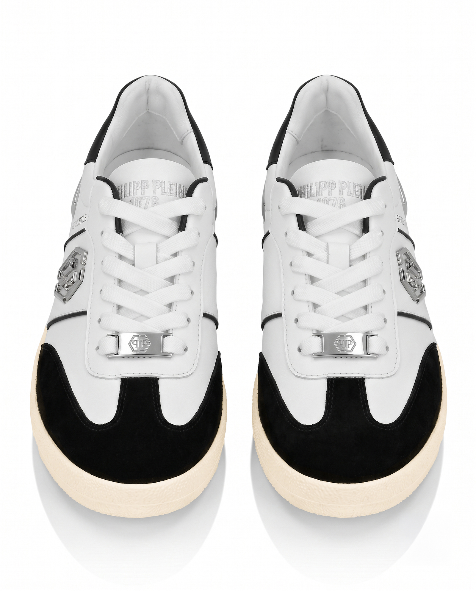 Biało-czarne sneakersy Retro Hustle Bicolor - Image #3