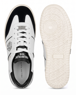 Biało-czarne sneakersy Retro Hustle Bicolor - Image #5