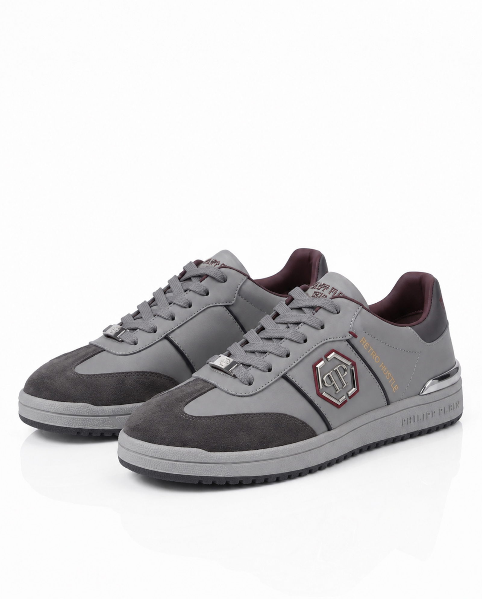 Szare sneakersy Retro Hustle Bicolor - Image #3