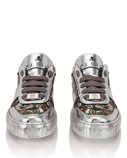 Srebrne sneakersy z nadrukiem Mirror - Image #5