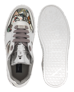 Srebrne sneakersy z nadrukiem Mirror - Image #6
