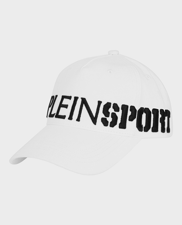Biała baseballowa czapka z daszkiem