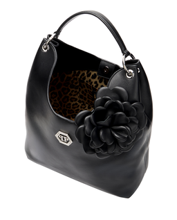 Czarna torba z motywem kwiatowym - Image #1