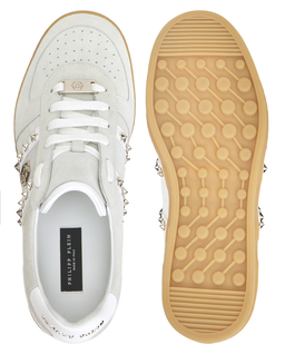 Białe zamszowe sneakersy Retro Label - Image #6