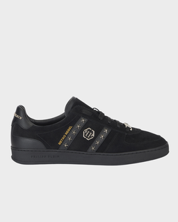Czarne zamszowe sneakersy Retro Label - Image #0