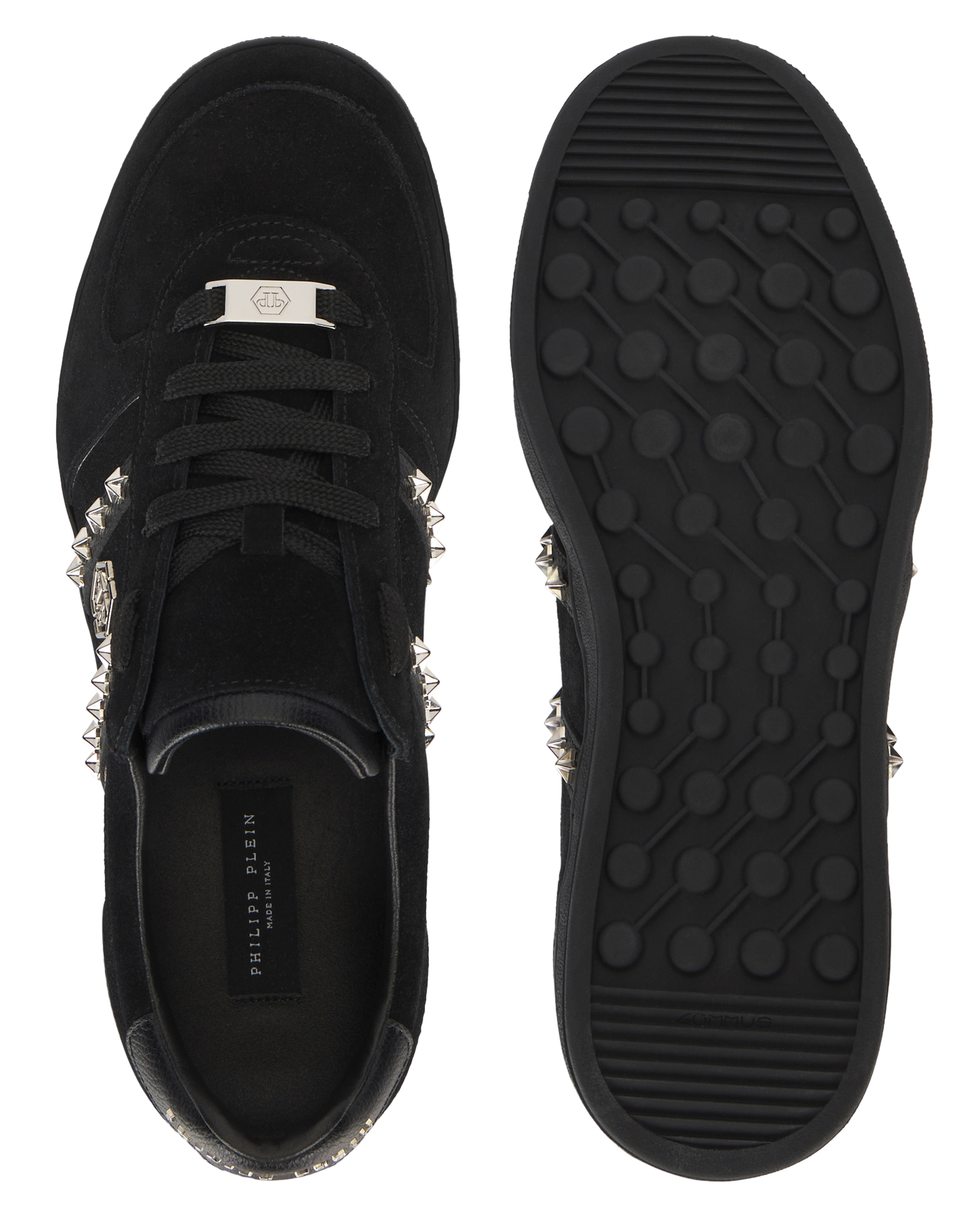 Czarne zamszowe sneakersy Retro Label - Image #6