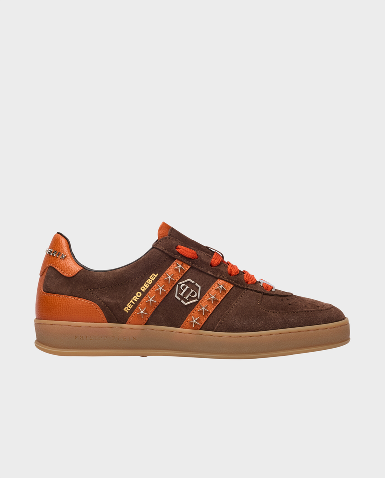 Brązowe zamszowe sneakersy Retro Label