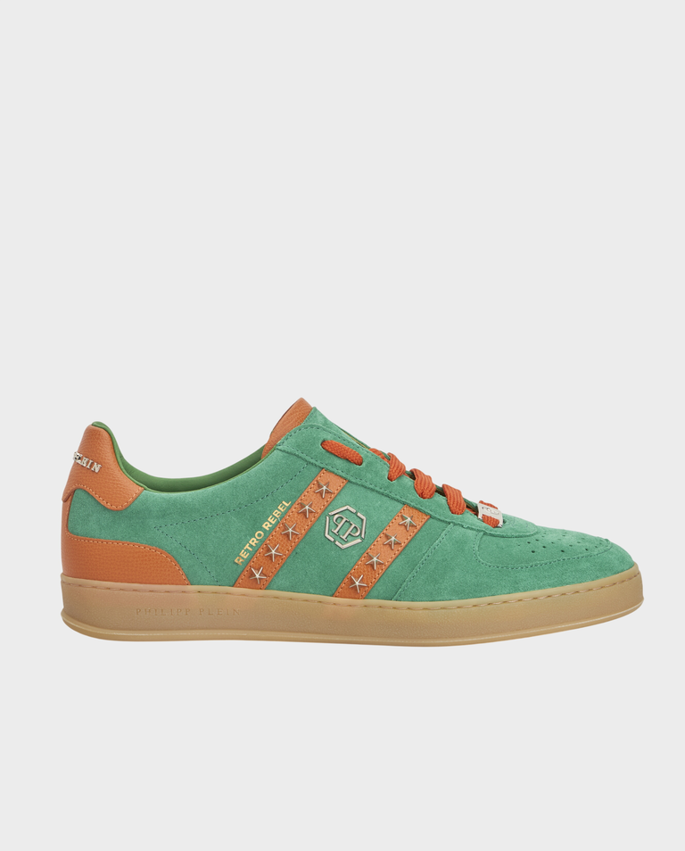 Zielone zamszowe sneakersy Retro Label