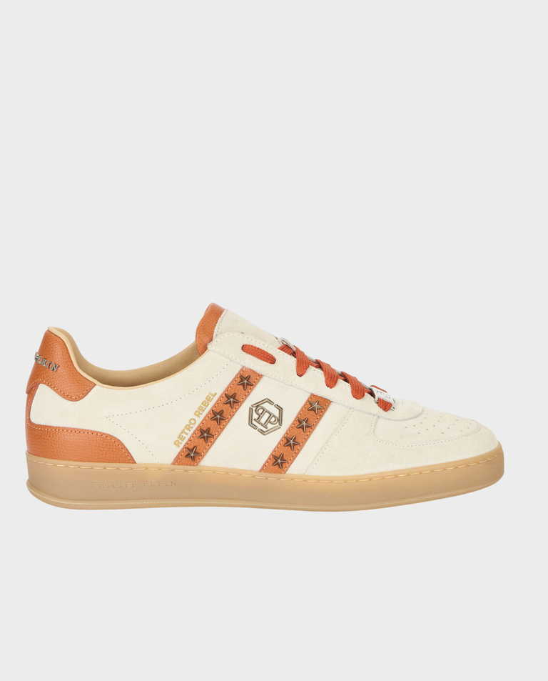 Beżowe zamszowe sneakersy Retro Label