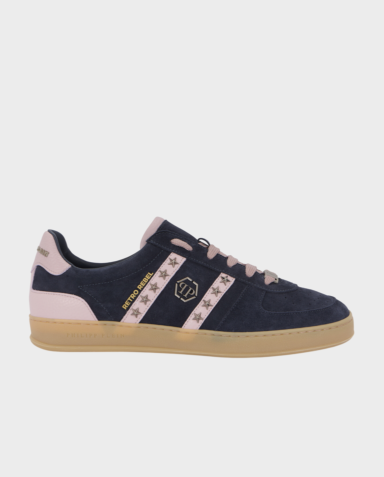 Granatowe zamszowe sneakersy Retro Label
