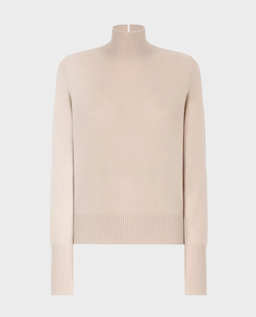 Beżowy sweter z golfem - Image #0