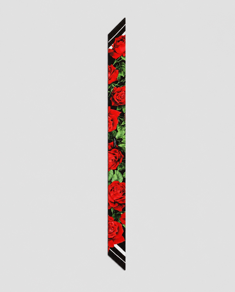 Jedwabna szarfa z kwiatowym nadrukiem - Image #3