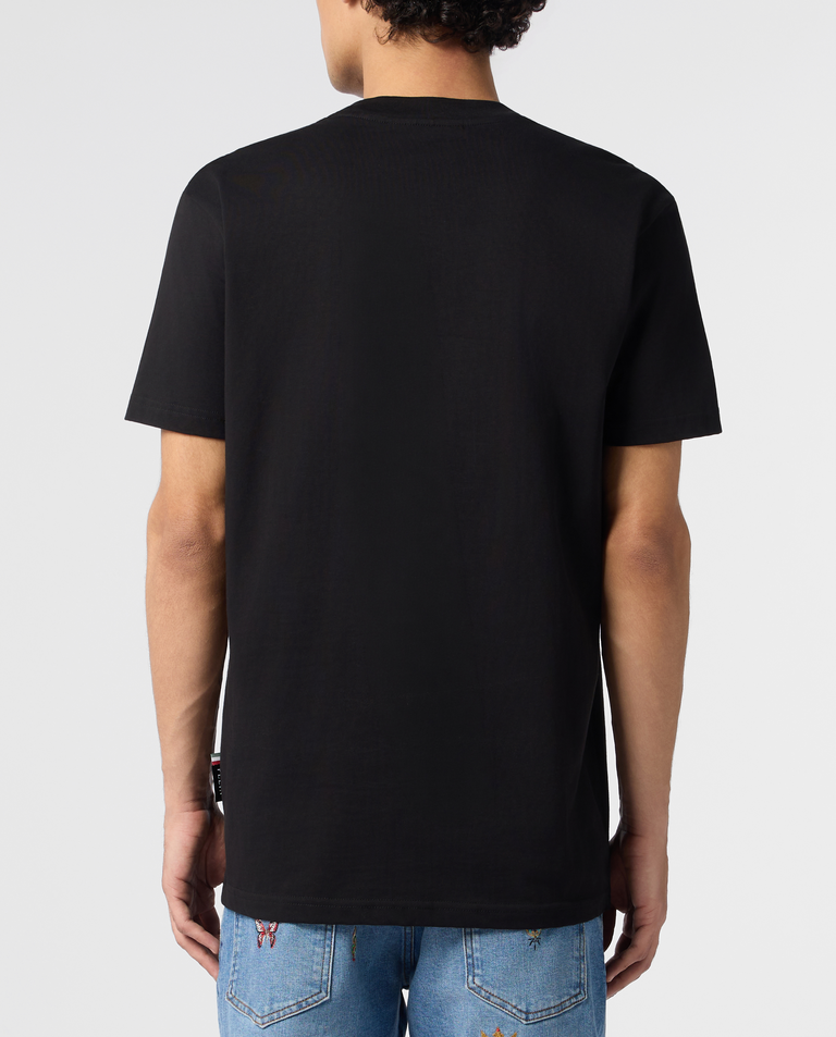 Czarny t-shirt z haftem Eagle Montecarlo - Image #2