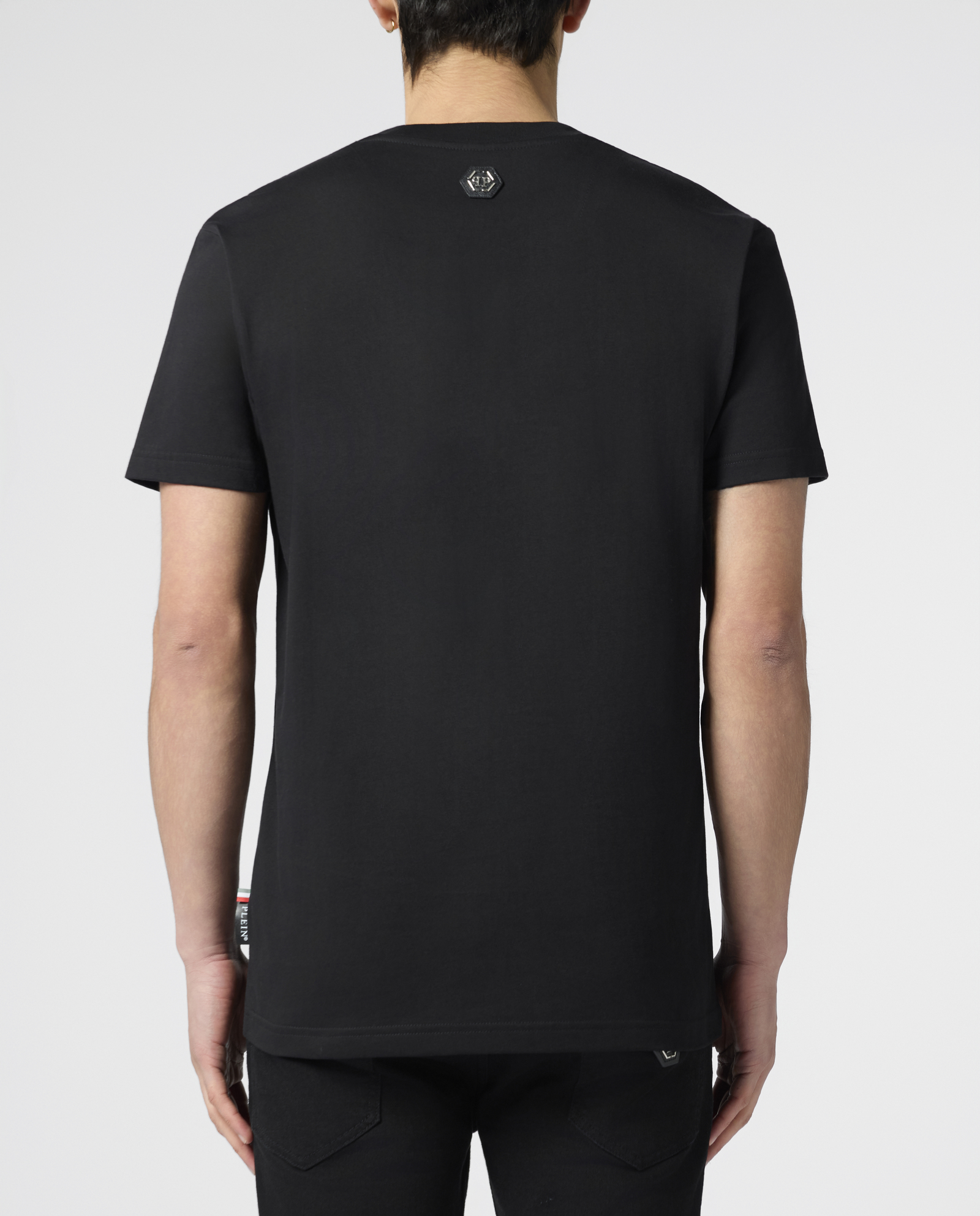 Czarny t-shirt z malowaną czaszką - Image #2