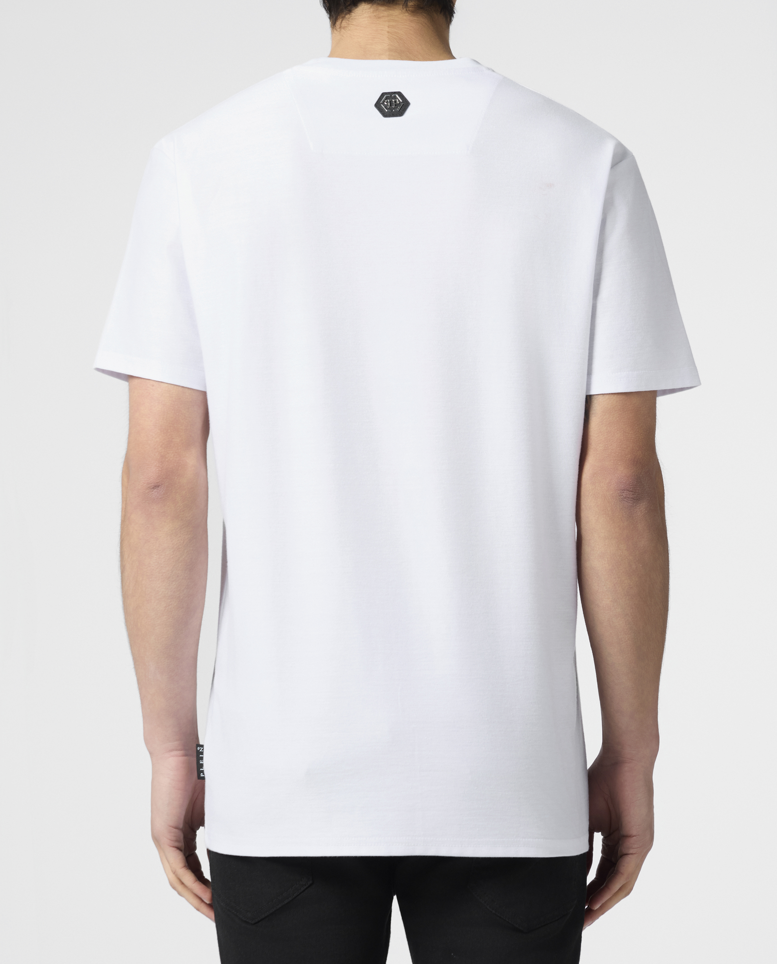 Biały t-shirt z motywem czaszki - Image #2
