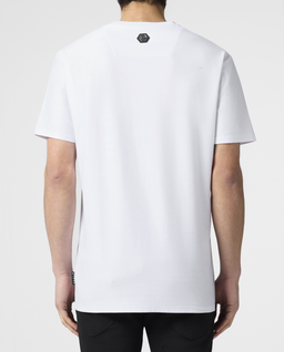 Biały t-shirt z motywem czaszki - Image #2