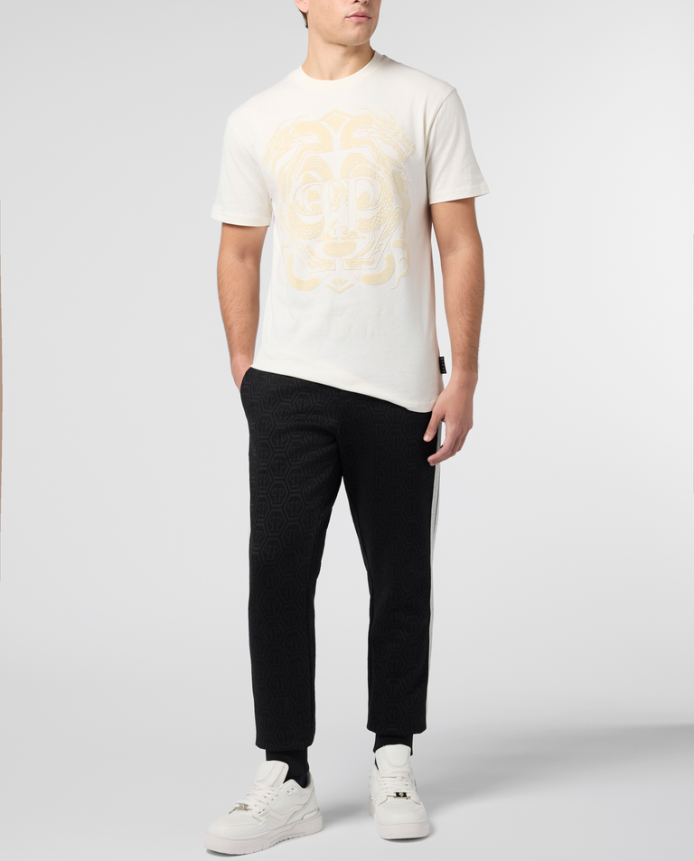 Kremowy t-shirt z motywem smoka - Image #3