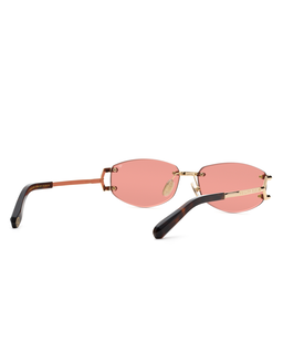 Różowe okulary przeciwsłoneczne Sleek - Image #4