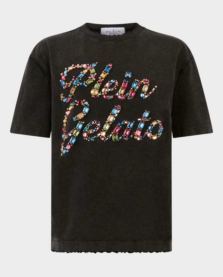 T-shirt z ozdobnym napisem Plein Gelato