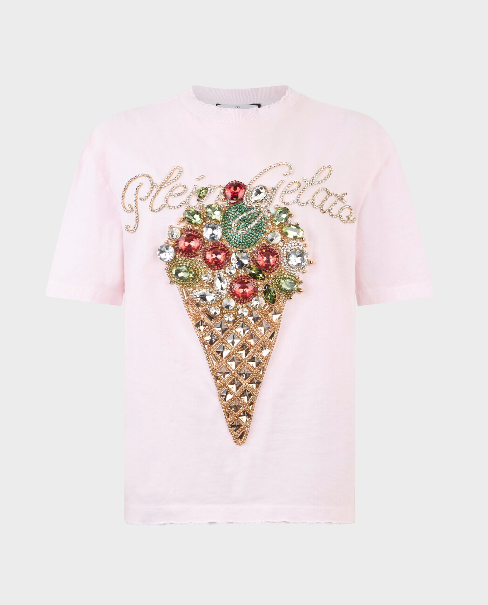 Różowy t-shirt ze zdobieniem Plein Gelato - Image #0