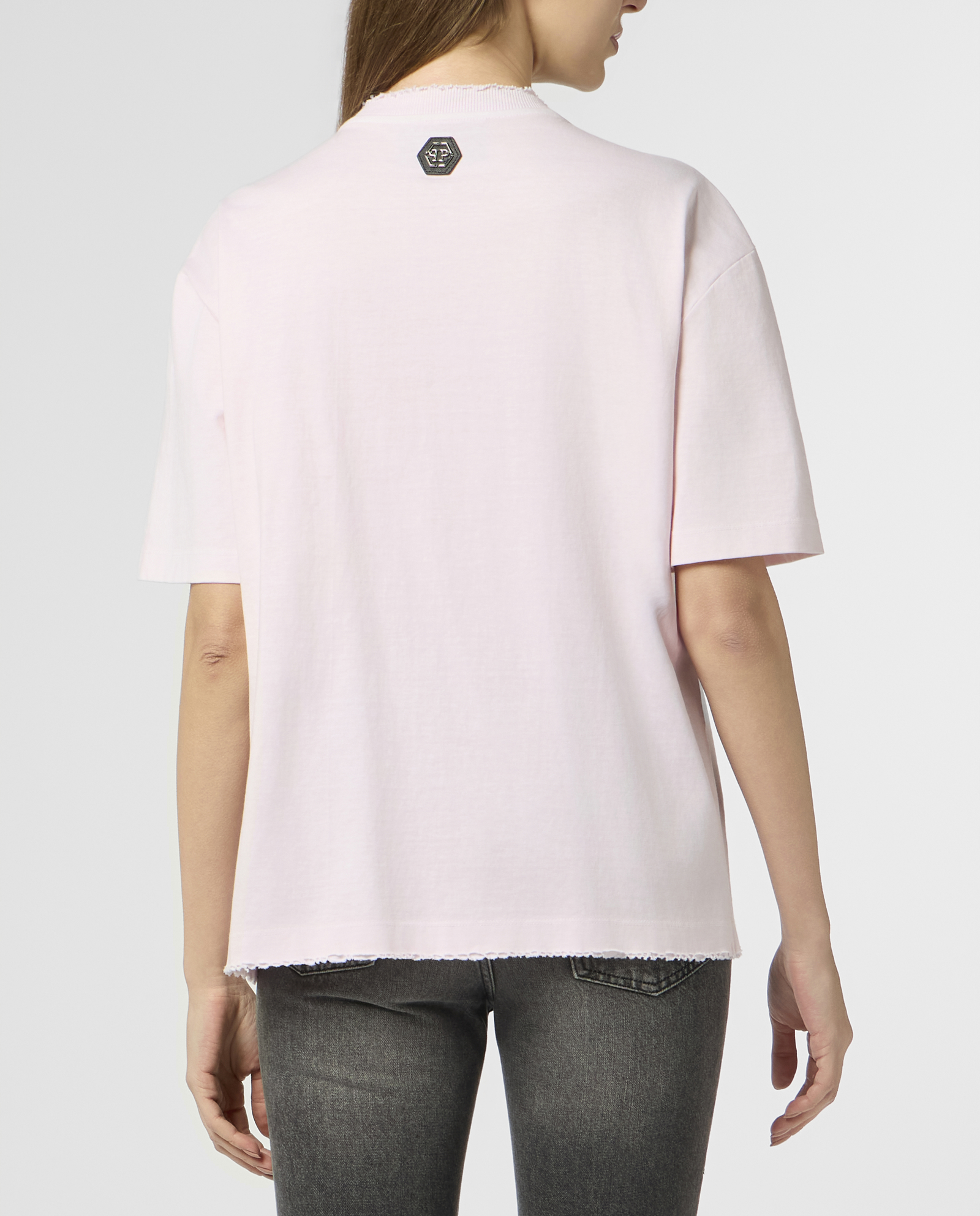 Różowy t-shirt ze zdobieniem Plein Gelato - Image #2