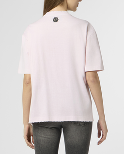 Różowy t-shirt ze zdobieniem Plein Gelato - Image #2