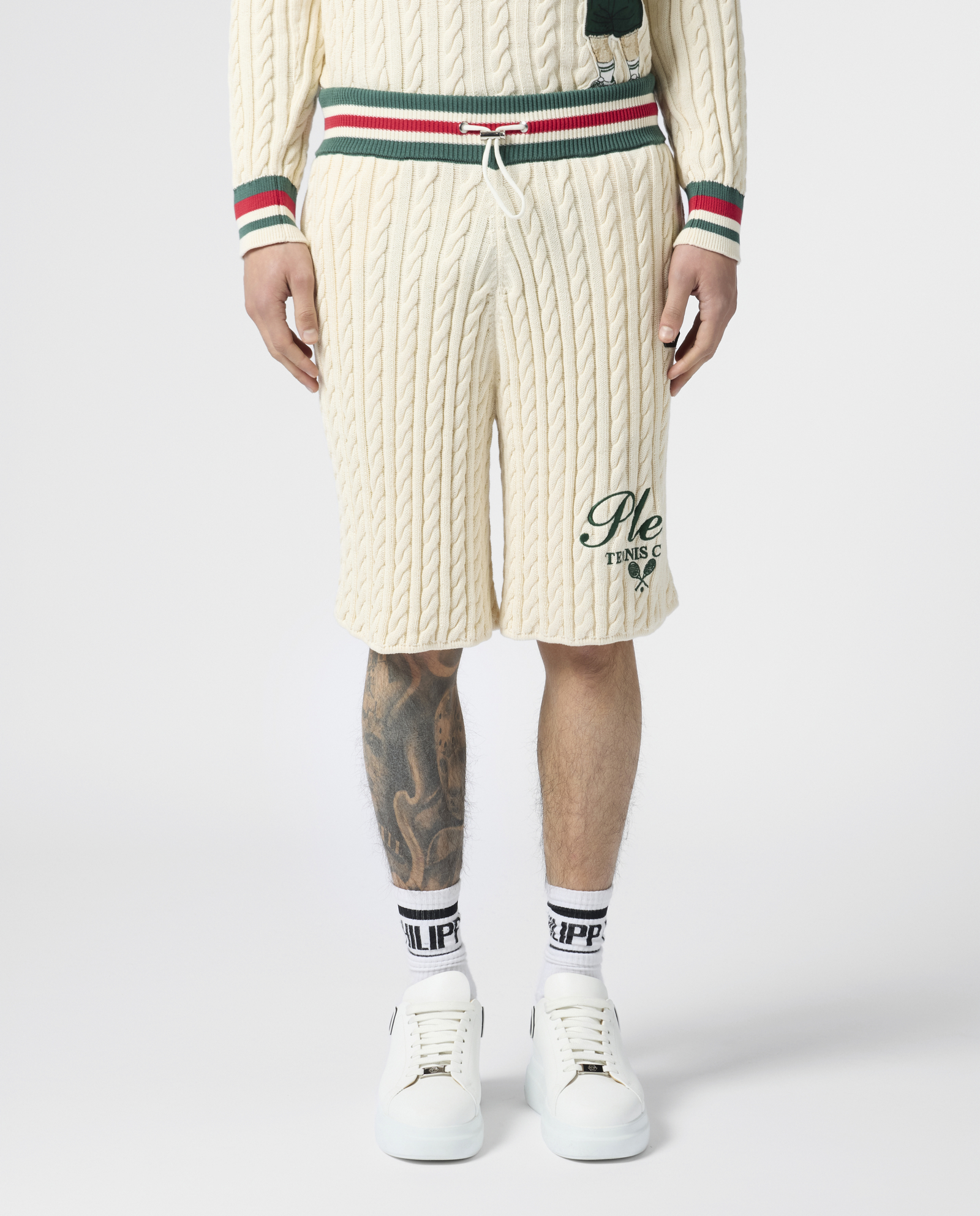 Dzianinowe spodenki ze ściągaczem Tennis - Image #1