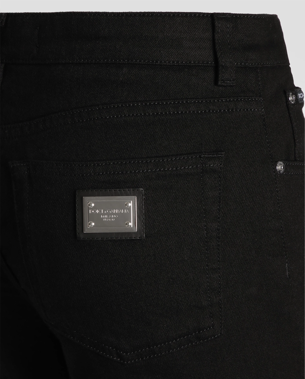 Czarne jeansy z logo - Image #5