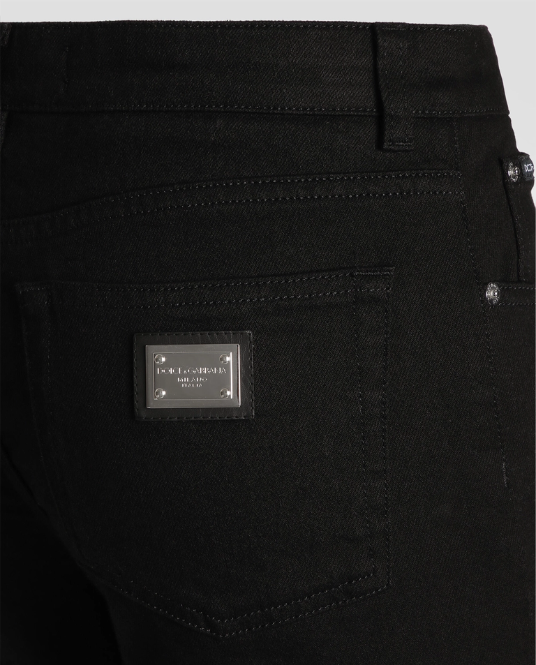 Czarne jeansy z logo - Image #5