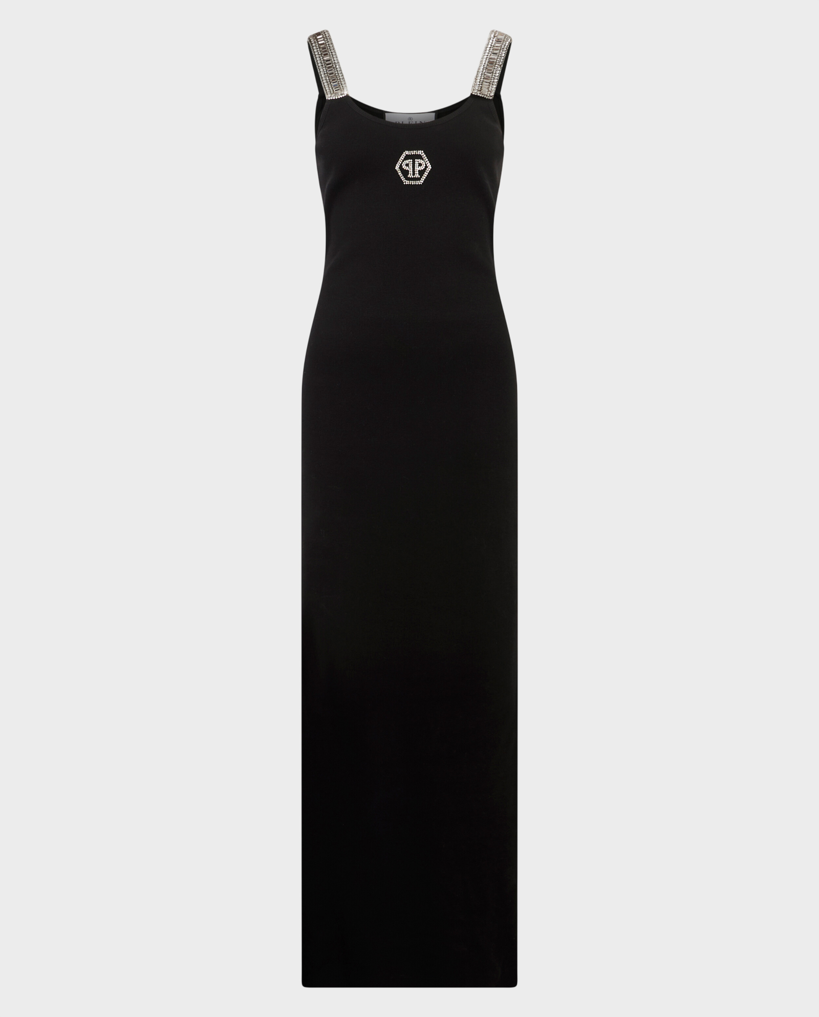 Czarna sukienka maxi Strass Hexagon - Image #0