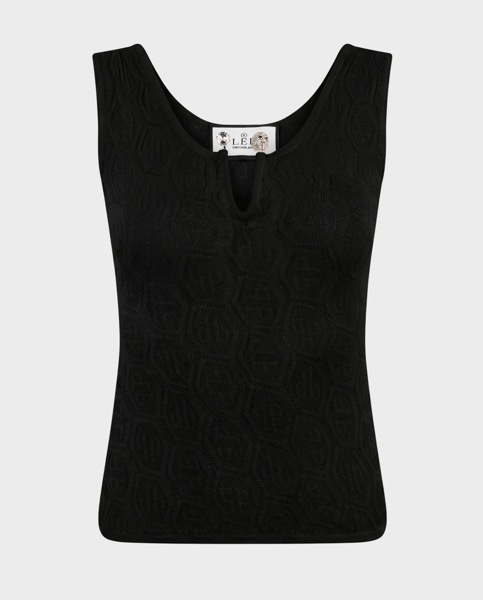 Czarny top z monogramem - Image #0