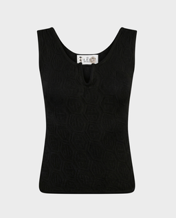 Czarny top z monogramem - Image #0