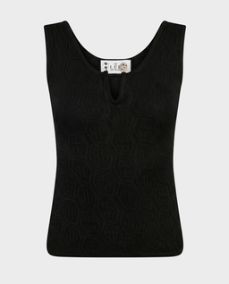 Czarny top z monogramem - Image #0