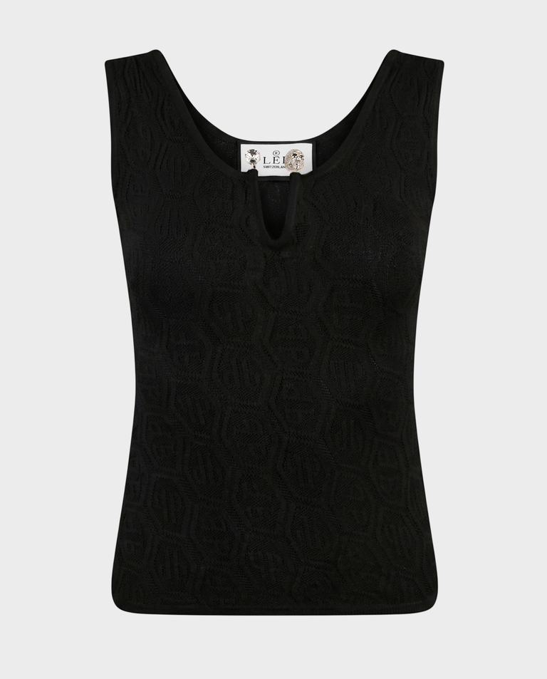 Czarny top z monogramem