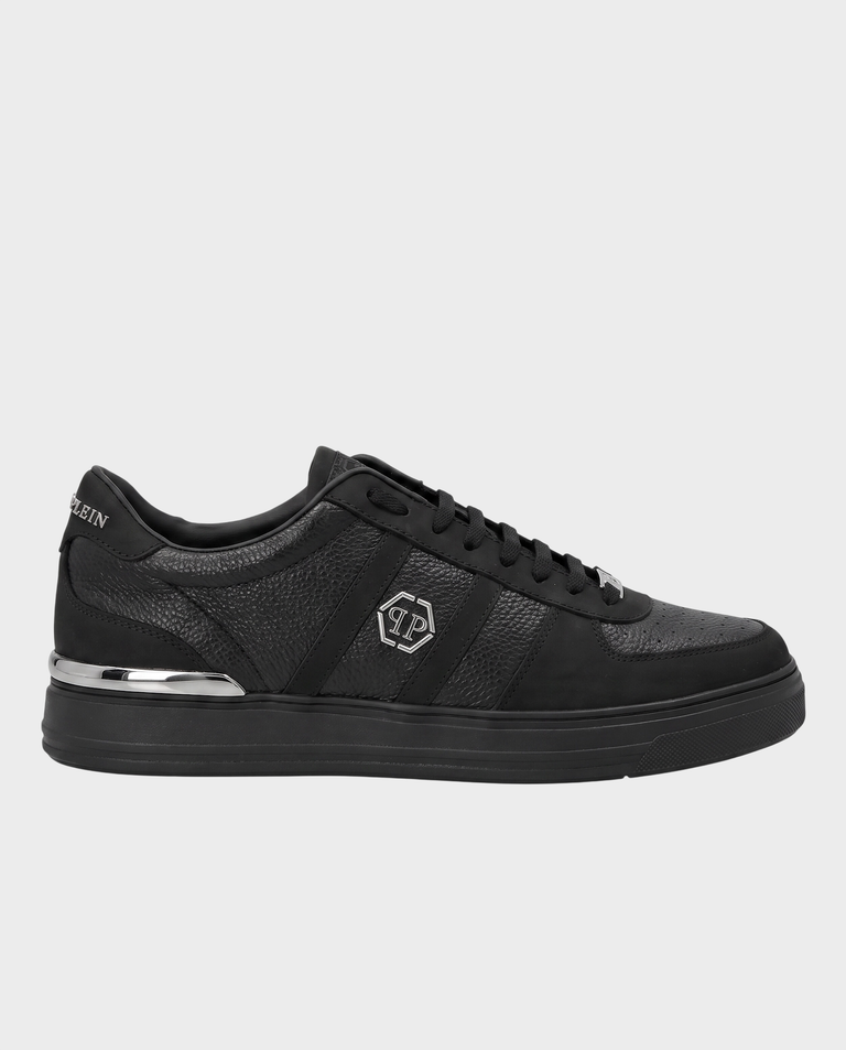 Czarne sneakersy ze skóry Low-Top