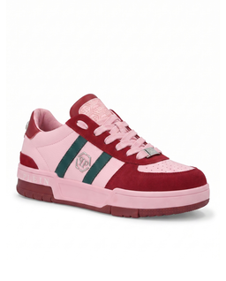 Różowe sneakersy ze skóry Low-Top - Image #1