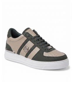 Beżowe sneakersy ze skóry Low-Top - Image #1