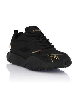Czarne sneakersy ze złotymi detalami Urban Sprinter - Image #1