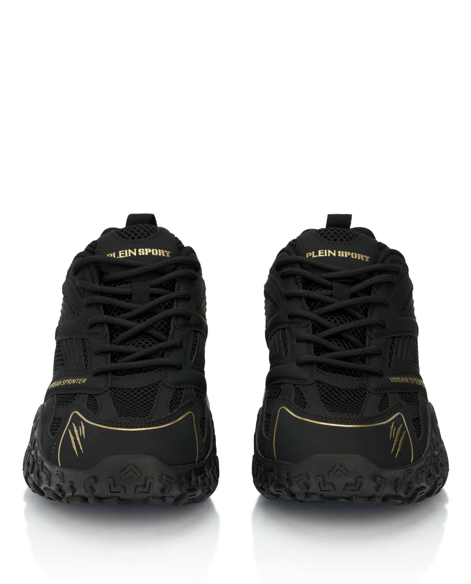 Czarne sneakersy ze złotymi detalami Urban Sprinter - Image #7