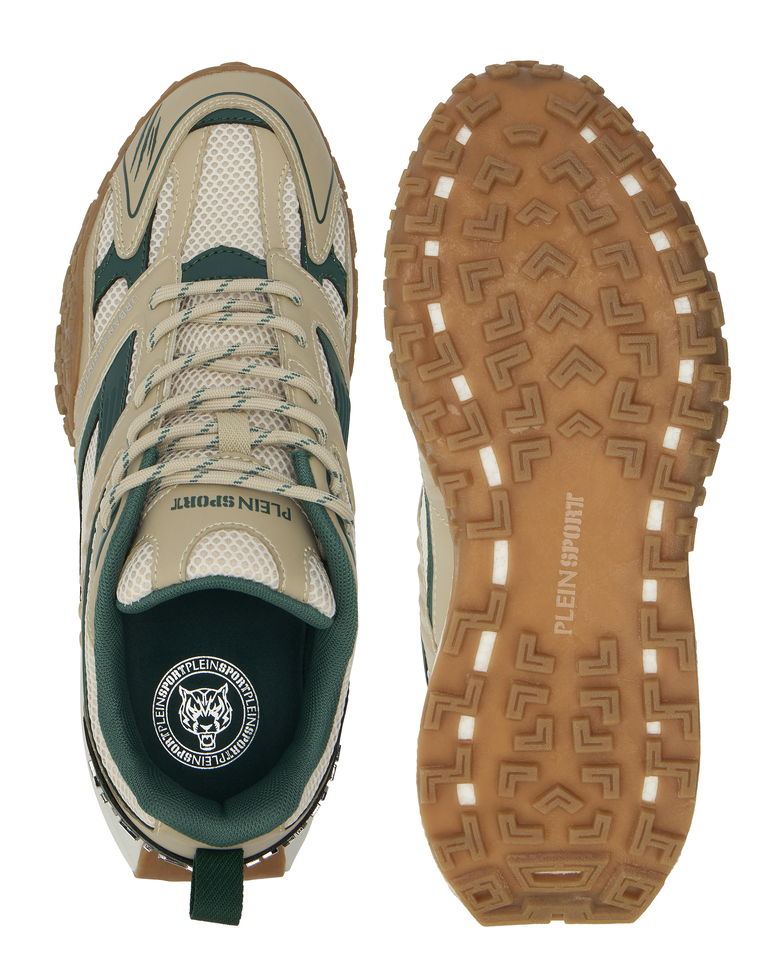 Beżowe sneakersy z zielonymi detalami Urban Sprinter - Image #8
